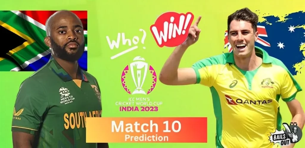 Who Will Win – 12 Oct 23 Match Prediction Australia Vs South Africa 10th Match (ICC World Cup India 2023)