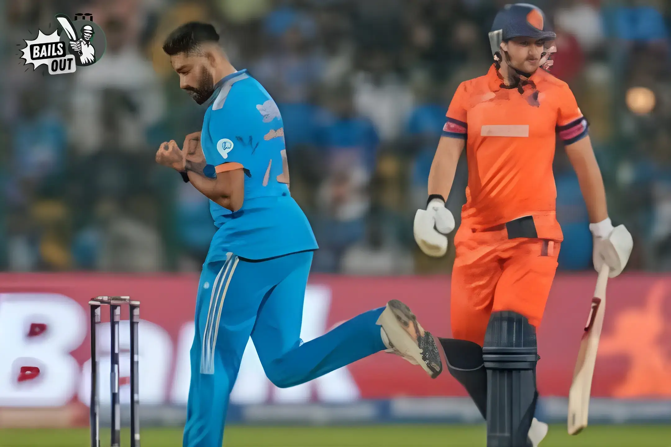 India bowling against Netherlands, 45th match of the World Cup 2023
