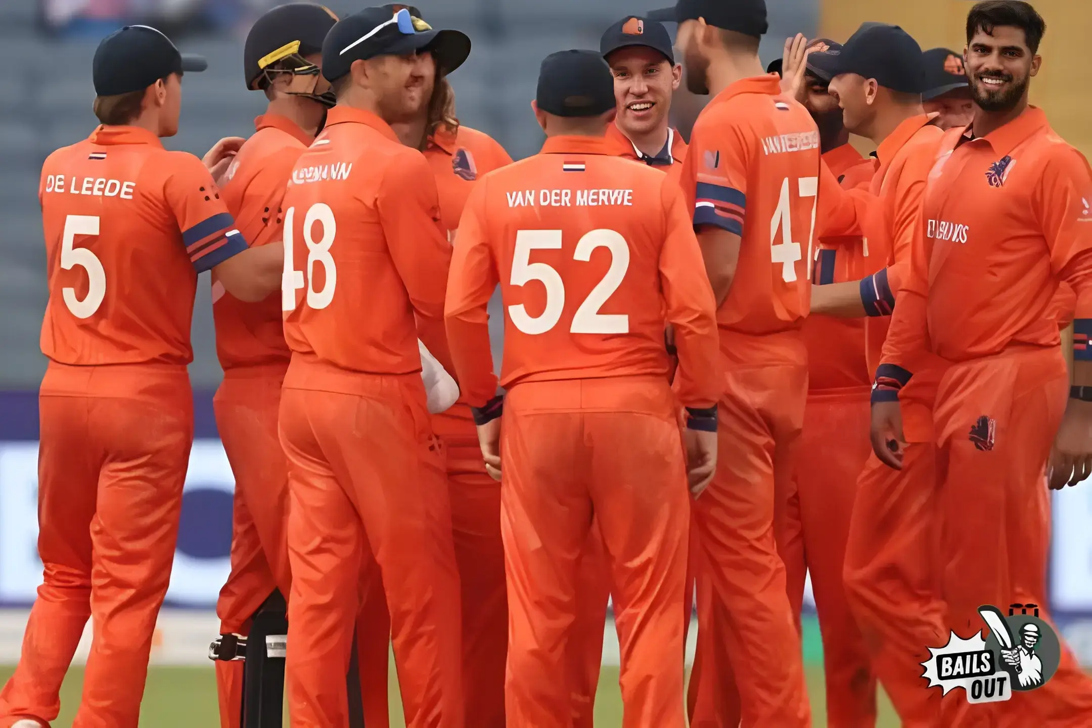 Netherlands bowling against India